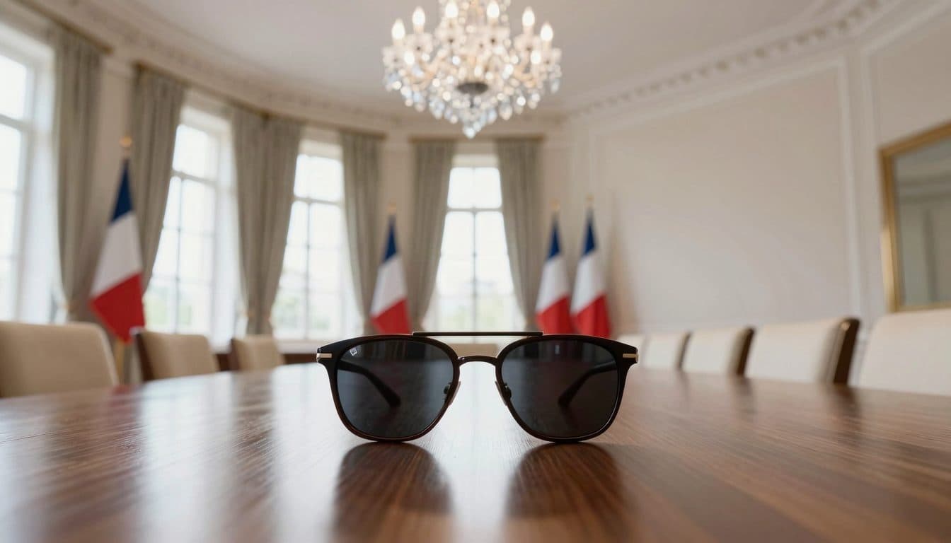 Macron wears sunglasses indoors again – for health reasons