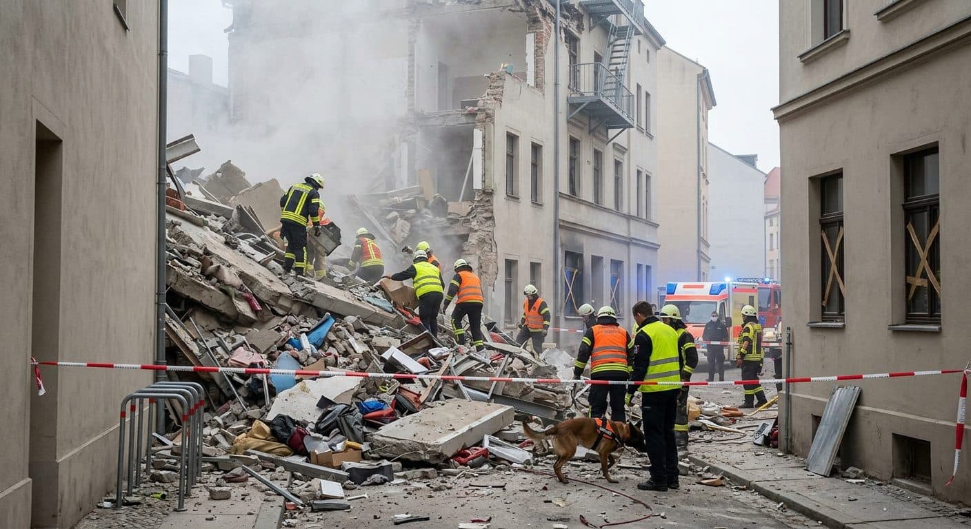 Building Collapse in Görlitz Leaves One Dead, Two Missing