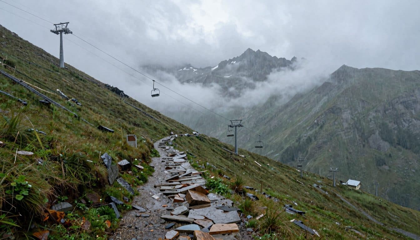 Hiker in Sandals Caught Off Guard by Storm on Naggleralm