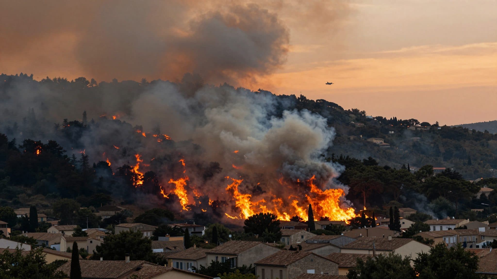 Forest Fire in Var Department: Hundreds Flee Flames on Gros Bessillon