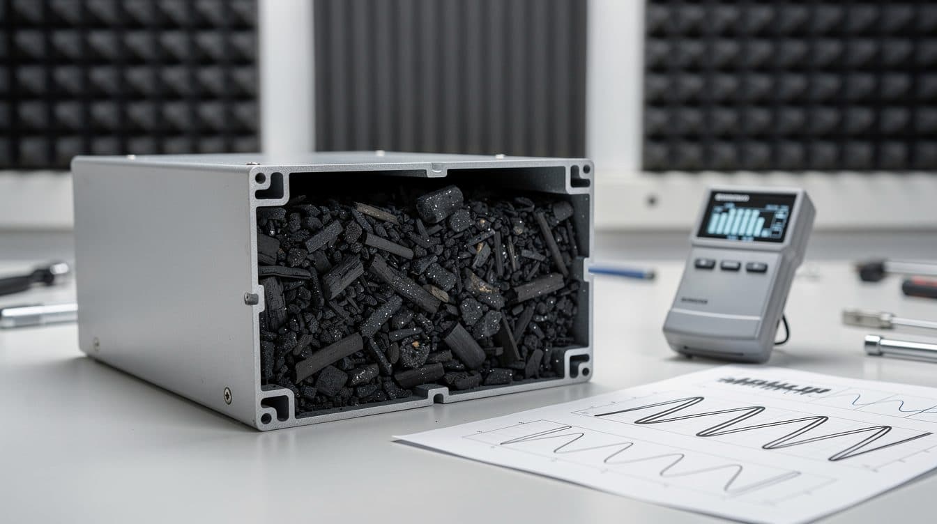 Researchers from Magdeburg dampen electric car noise with granulate from old tires