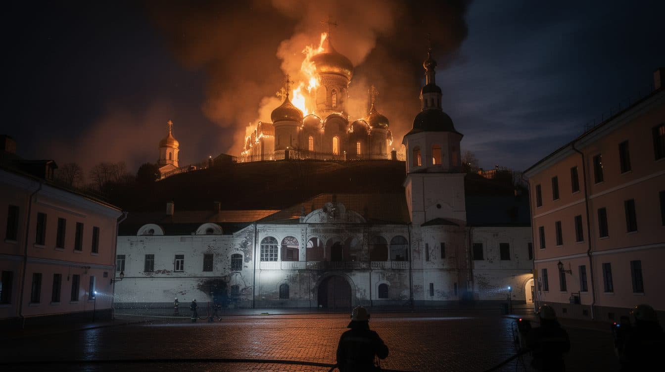 Russian attacks on Kyiv: UNESCO cave monastery on fire, at least five dead