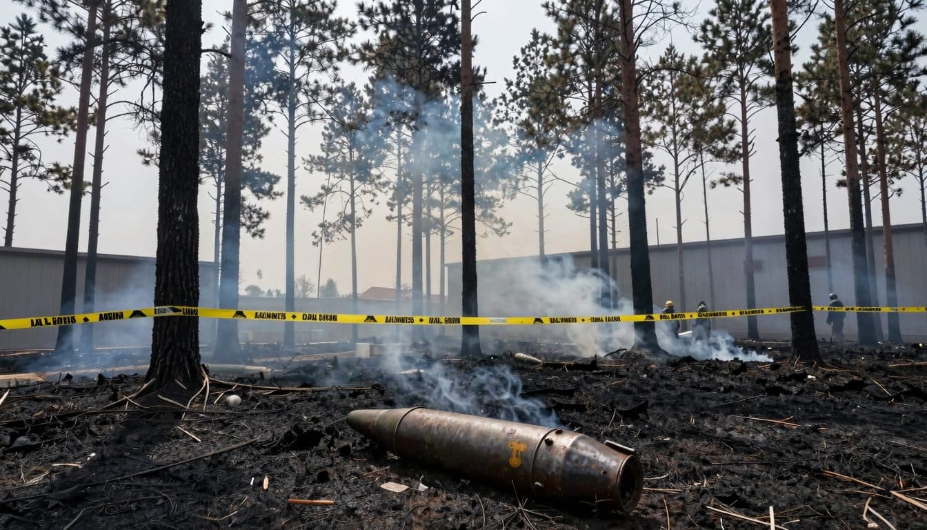 Phosphorus Residues from World War Munition Trigger Second Forest Fire in the Föhrenwald