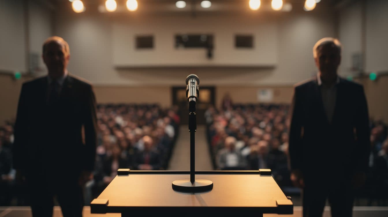 Photo of AfD and CDU politicians sharing a microphone in Saxony-Anhalt campaign sparks online debate