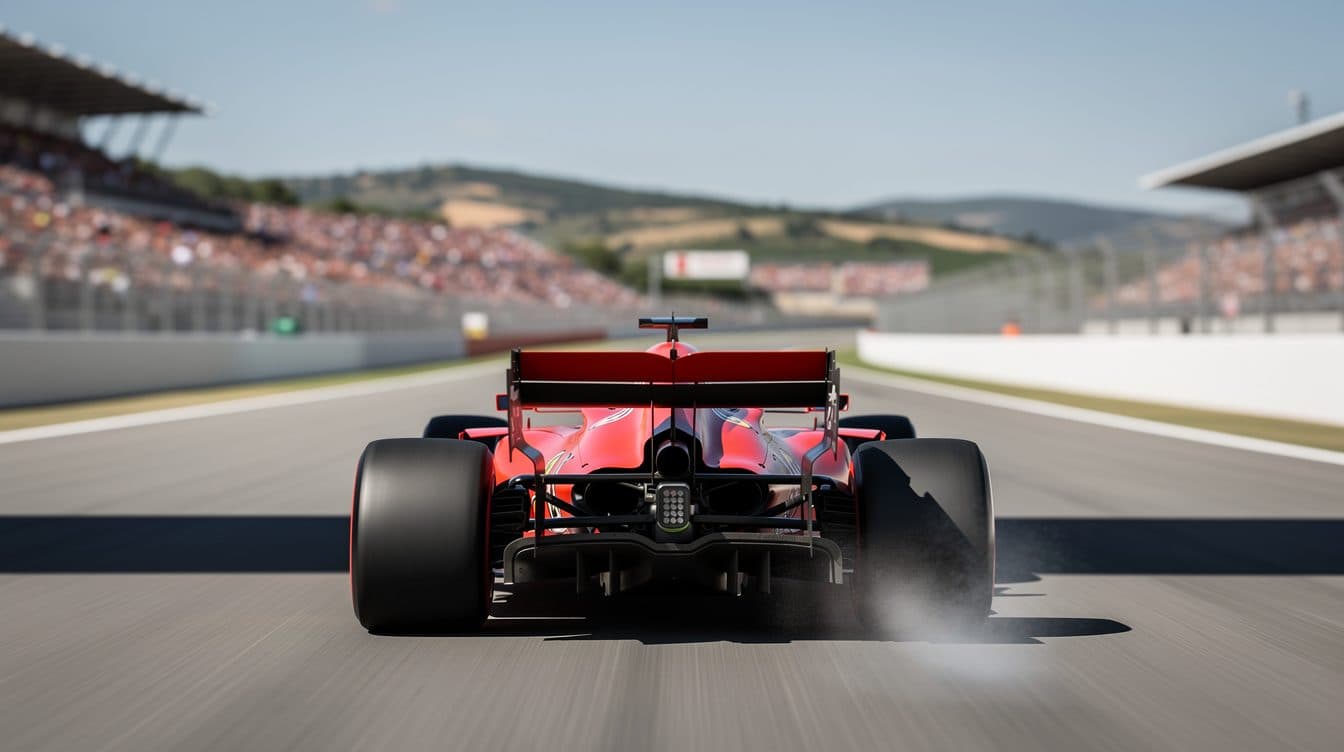 Hamilton celebrates first Ferrari victory at Grand Prix in Barcelona