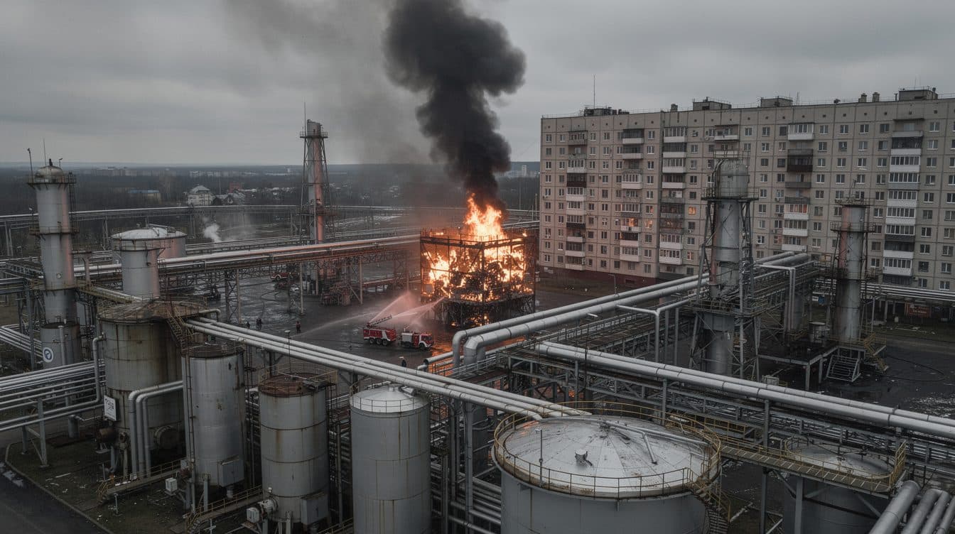 Ukrainian drones hit Moscow oil refinery amid exchanges