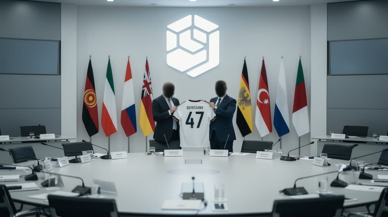 Merz presents Trump with a German national football team jersey at the G7 summit