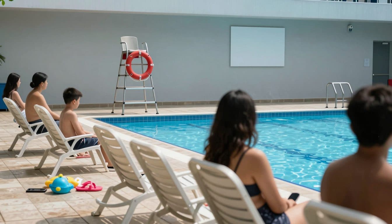 Phone at the Pool's Edge: Lifeguards Urge Parents Not to Leave Children Unsupervised Near Water
