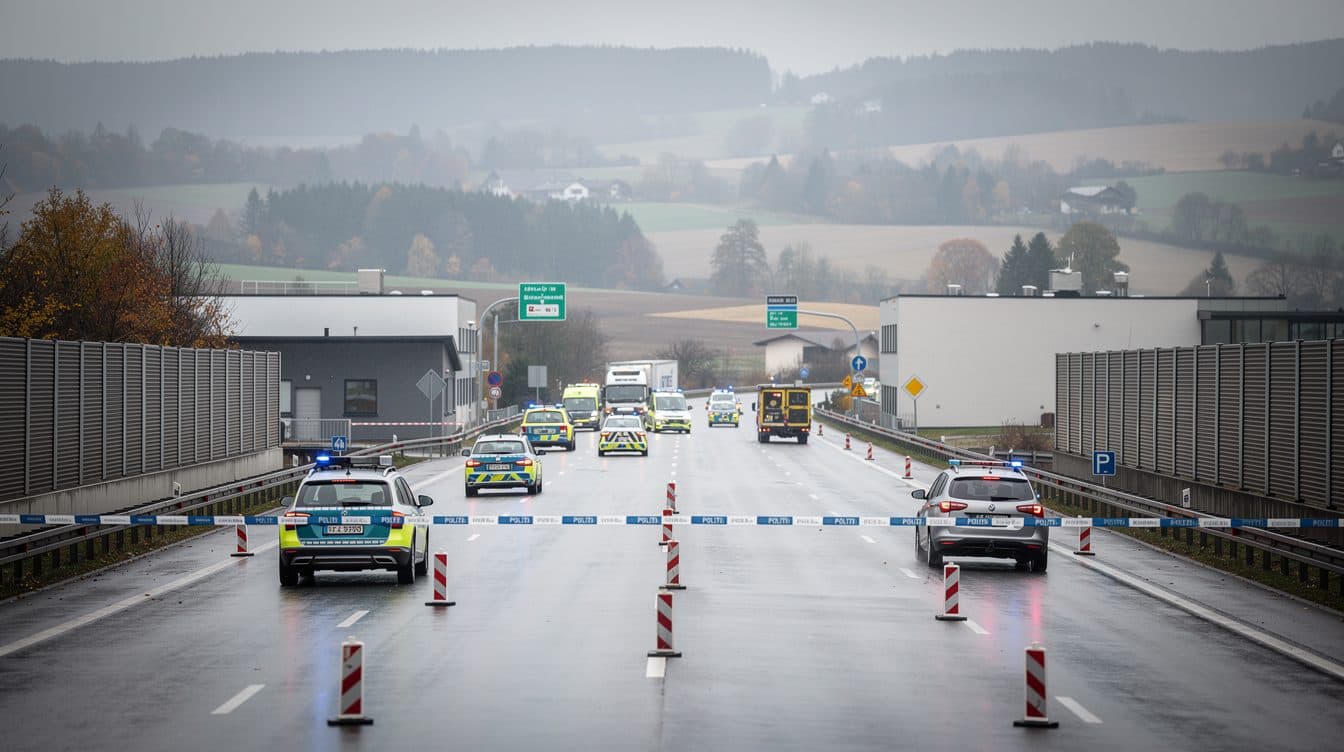 Three-member family dies in head-on collision on Federal Highway 12 in Upper Bavaria
