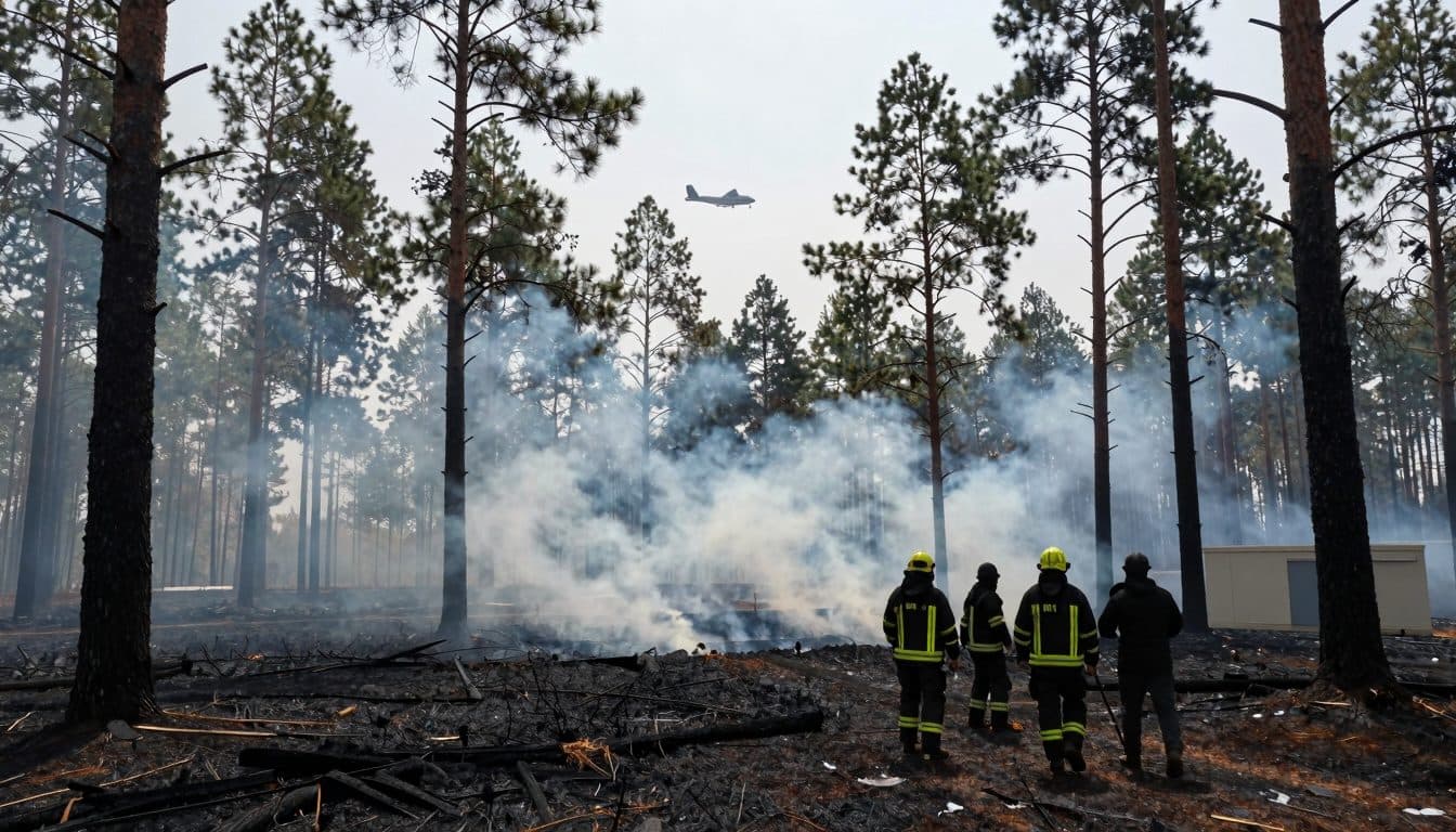 Firefighters tackle remaining hot spots of major wildfire in southwestern France