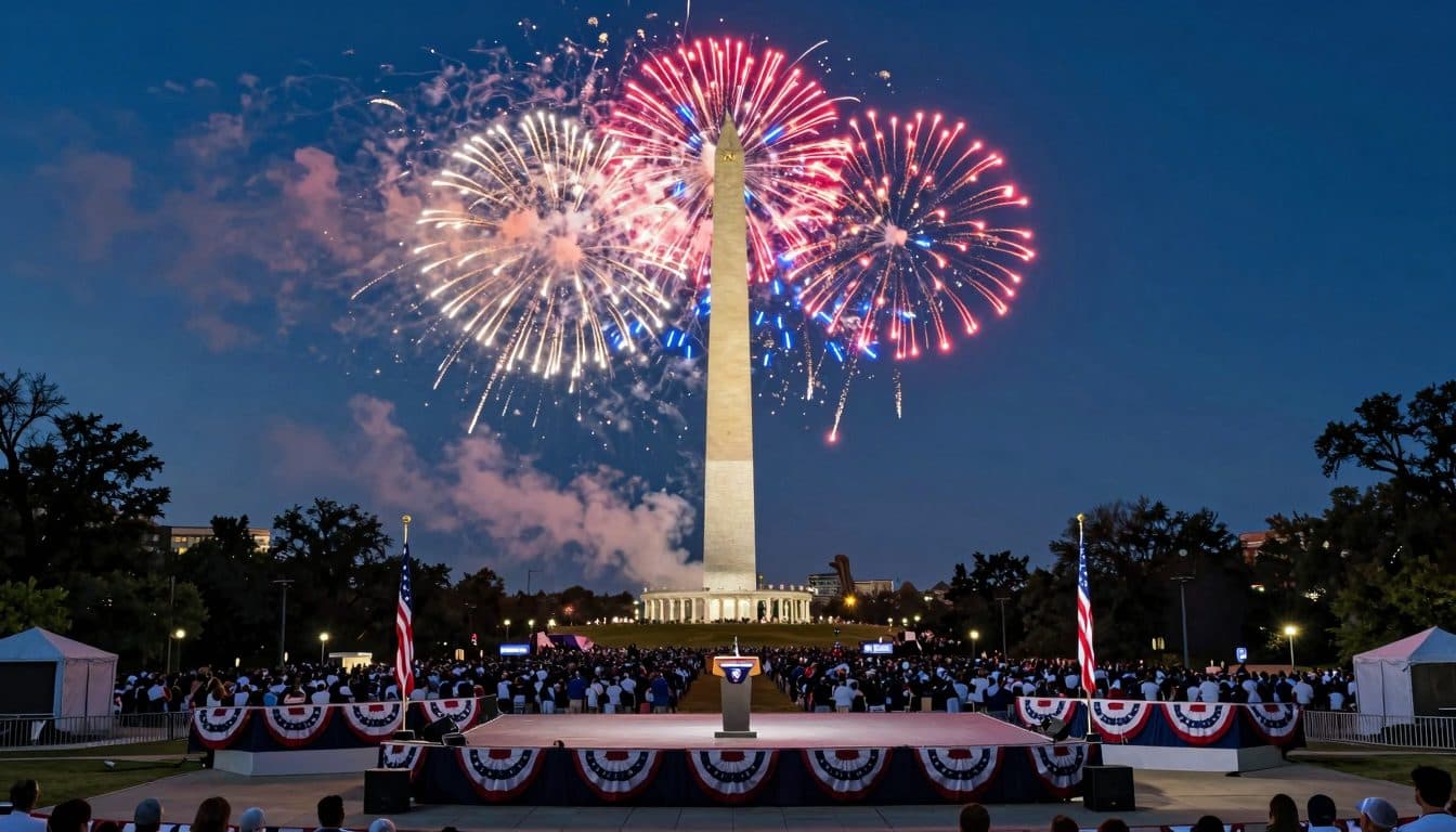 Trump celebrates the United States' 250th anniversary on the National Mall and warns of an alleged "communist threat"