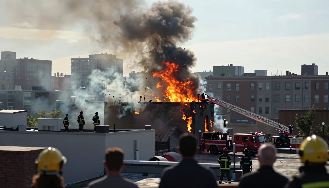 Major fire in Vienna-Meidling: Roof structure in flames, 80 emergency personnel deployed