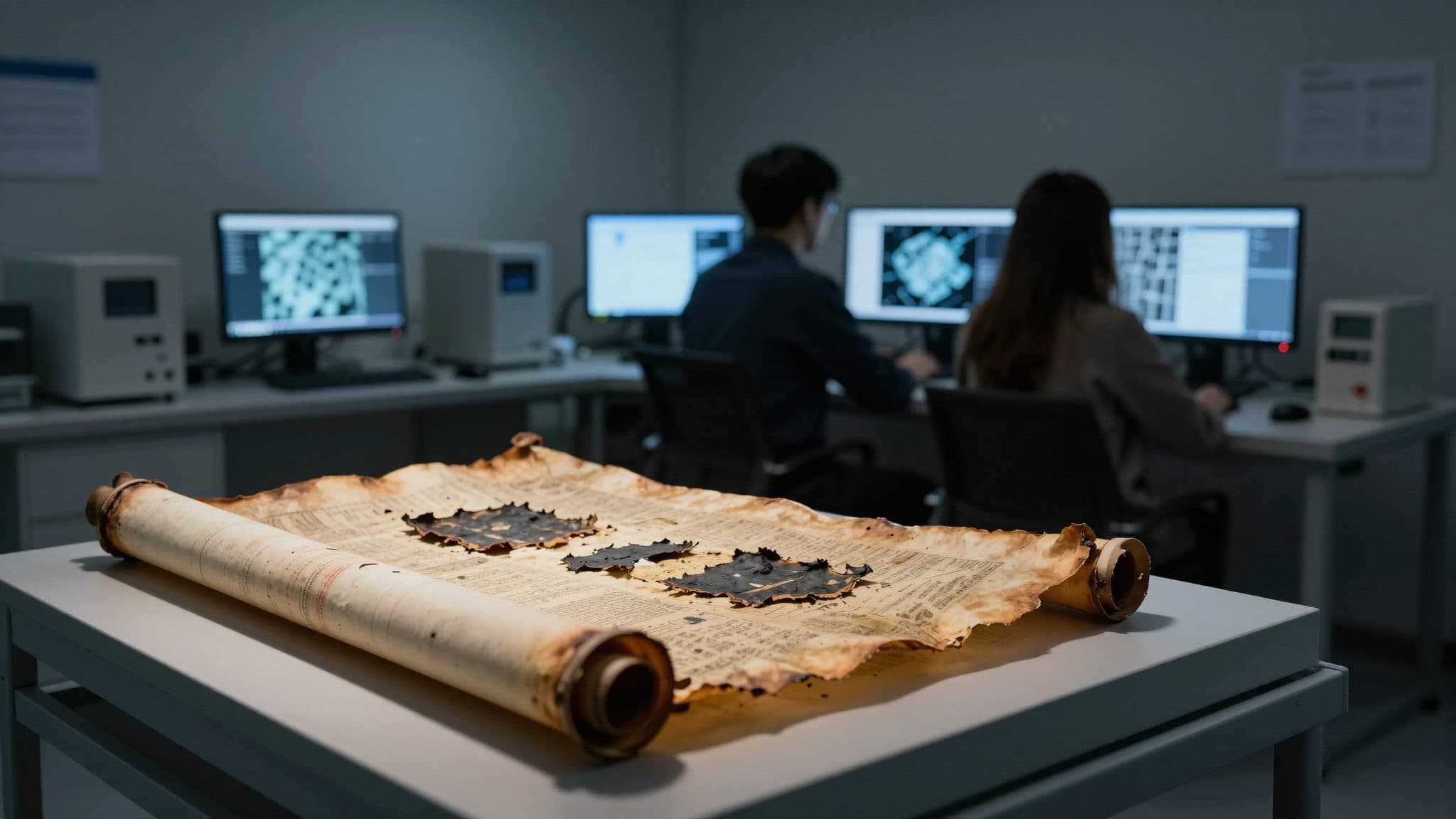 Researchers digitally read charred scrolls from Herculaneum – without opening them