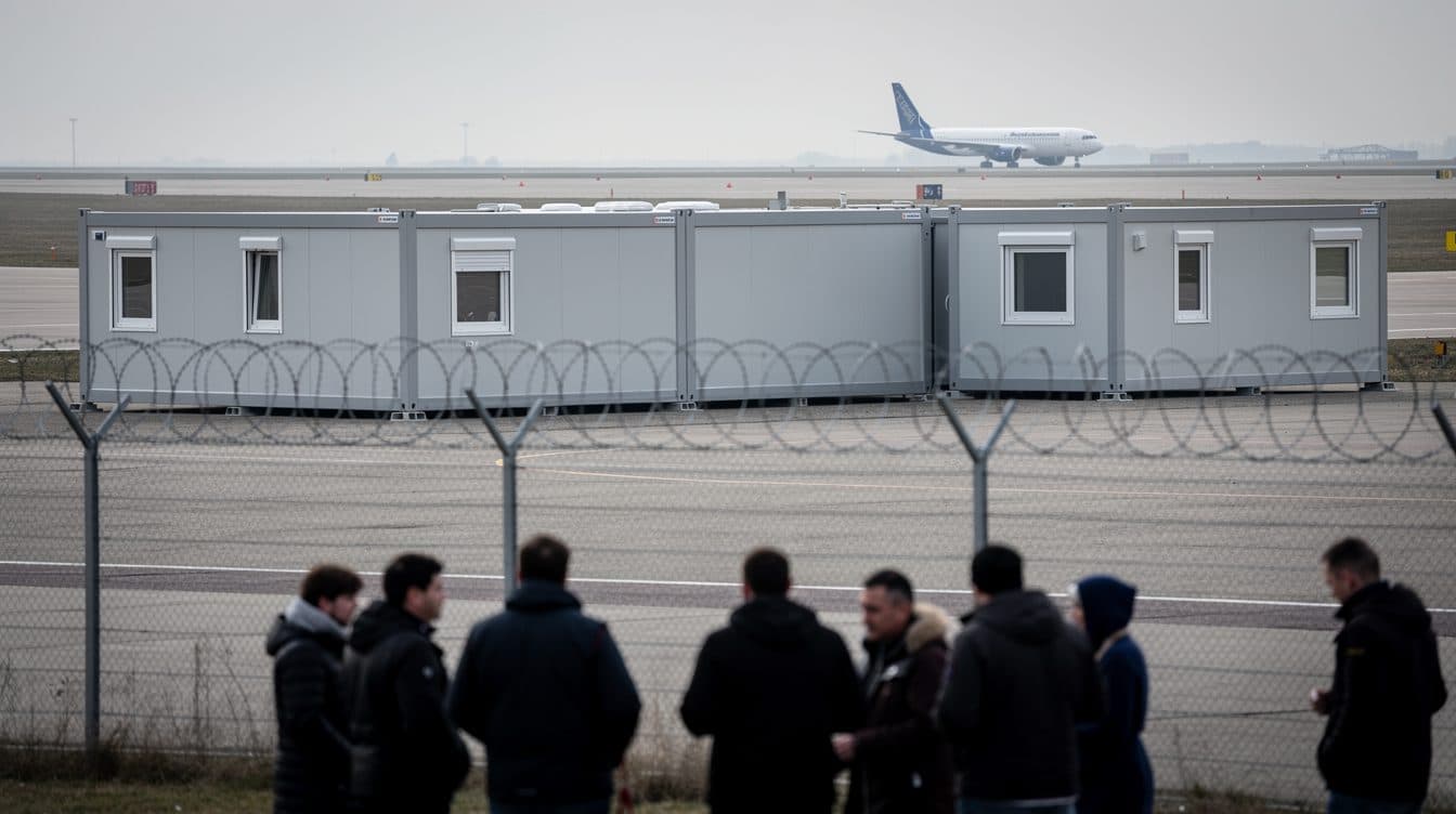 Opening of the new asylum facility at BER airport in Schönefeld