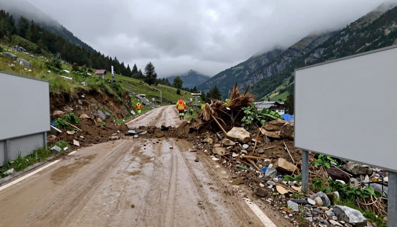Mudslide Hits Line Bus in Stanzertal: Passengers Freed by Firefighters