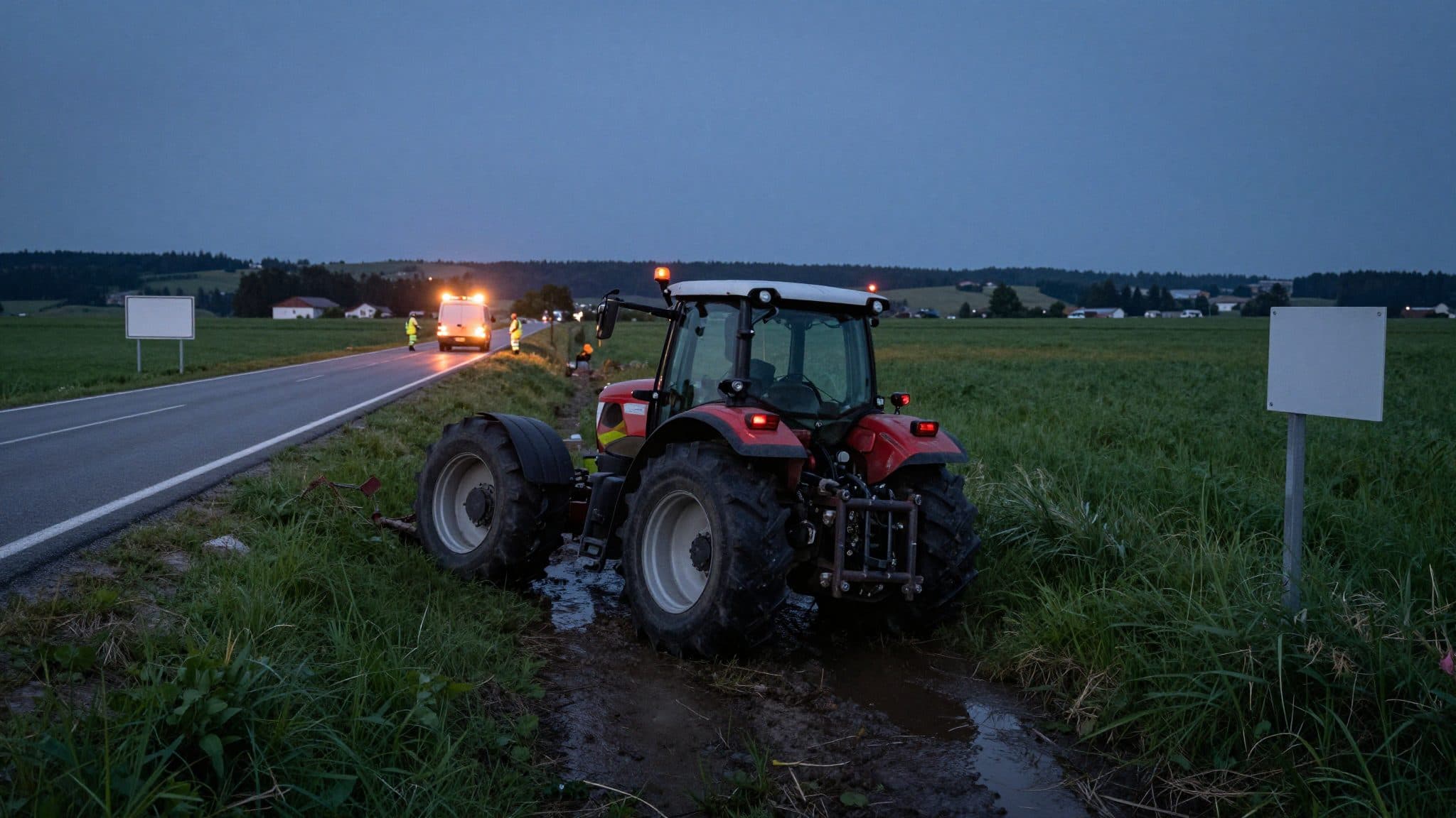Tractor accident in St. Valentin: Father and three-year-old son seriously injured