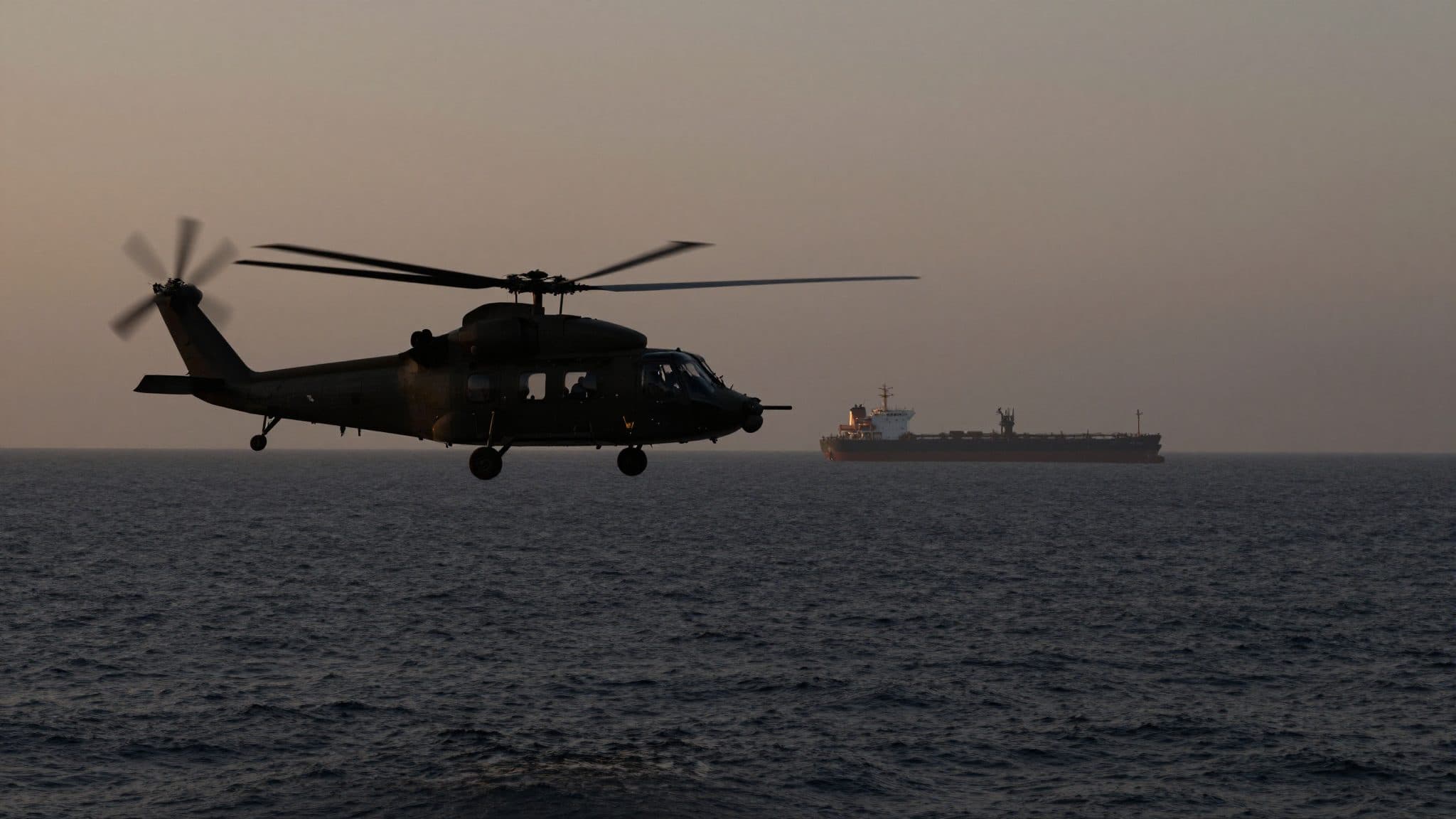 US military helicopter strikes tanker in Gulf of Oman with Hellfire missiles