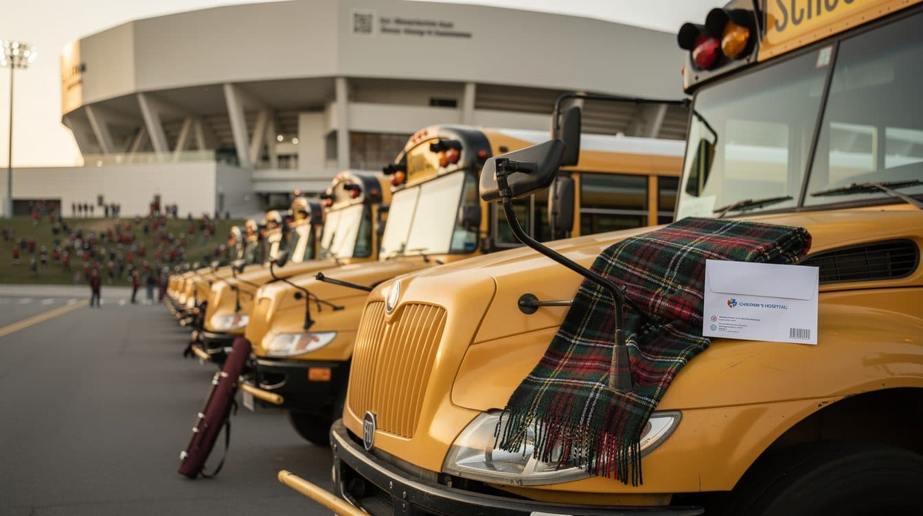 Scottish fans save money on World Cup trip with school buses and donate the difference