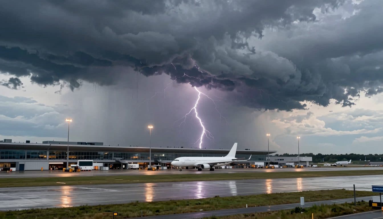 Thunderstorm over Vienna: Airport imposes roughly one-hour shutdown