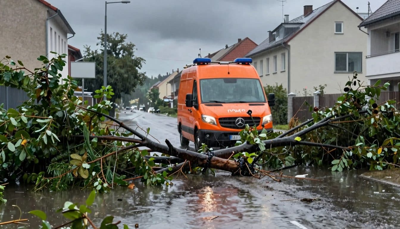 Severe Storm in Wiener Neustadt District: 15 Fire Departments Deployed for Extended Operations