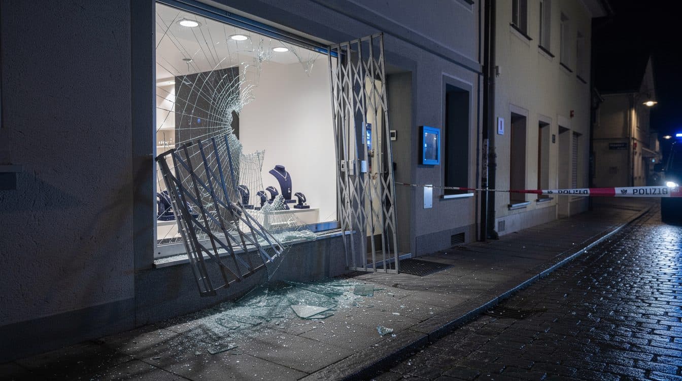 Attempted Break-in in Vorchdorf: Unknown Suspects Ram Jeweler's Display with Stolen Minibus