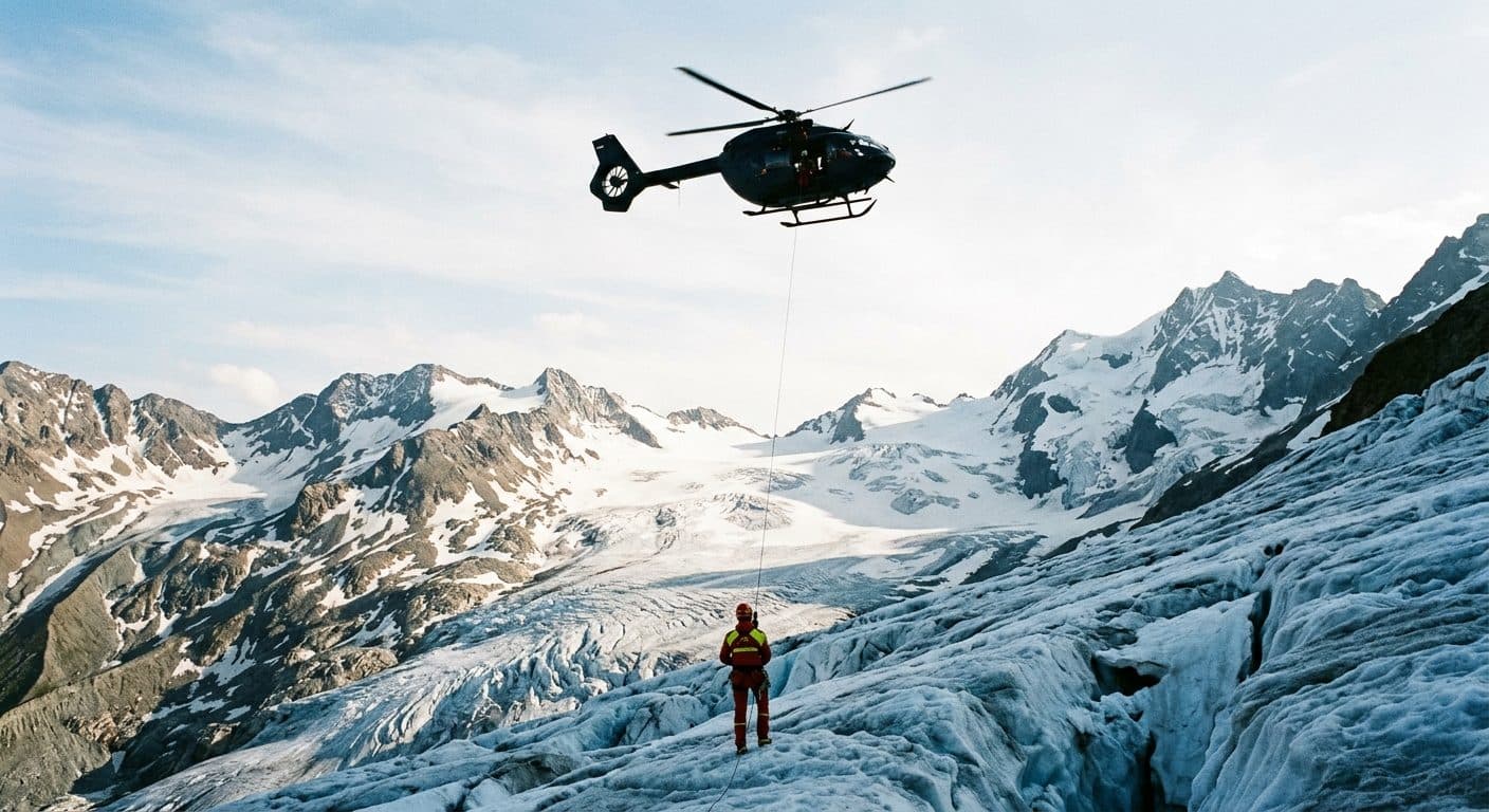 Police helicopter rescues German family from glaciated Kleinelendkees in Carinthia
