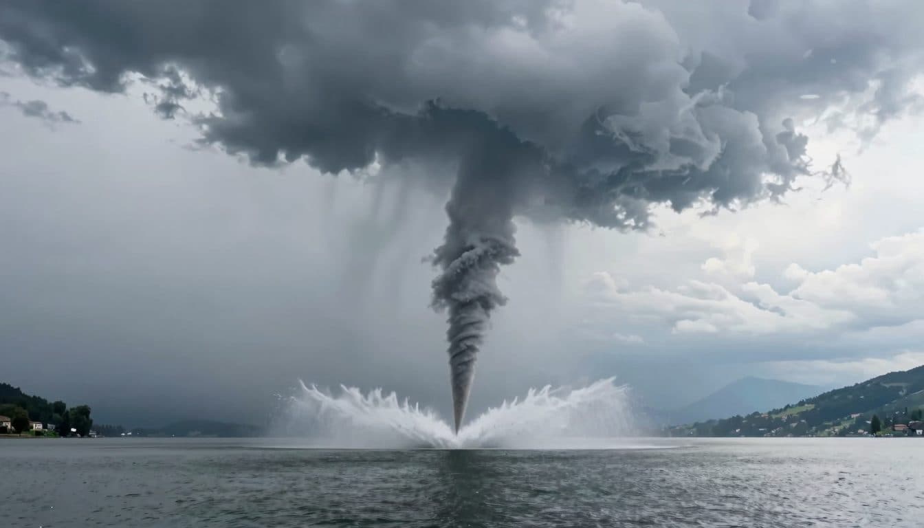 Waterspout observed over Lake Constance near Friedrichshafen