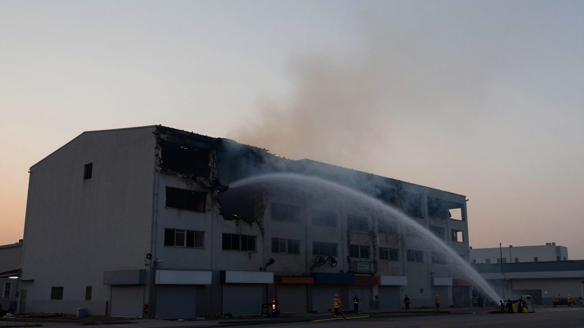 High-rise fire in Zlin: Factory building from the Bata era partially collapses