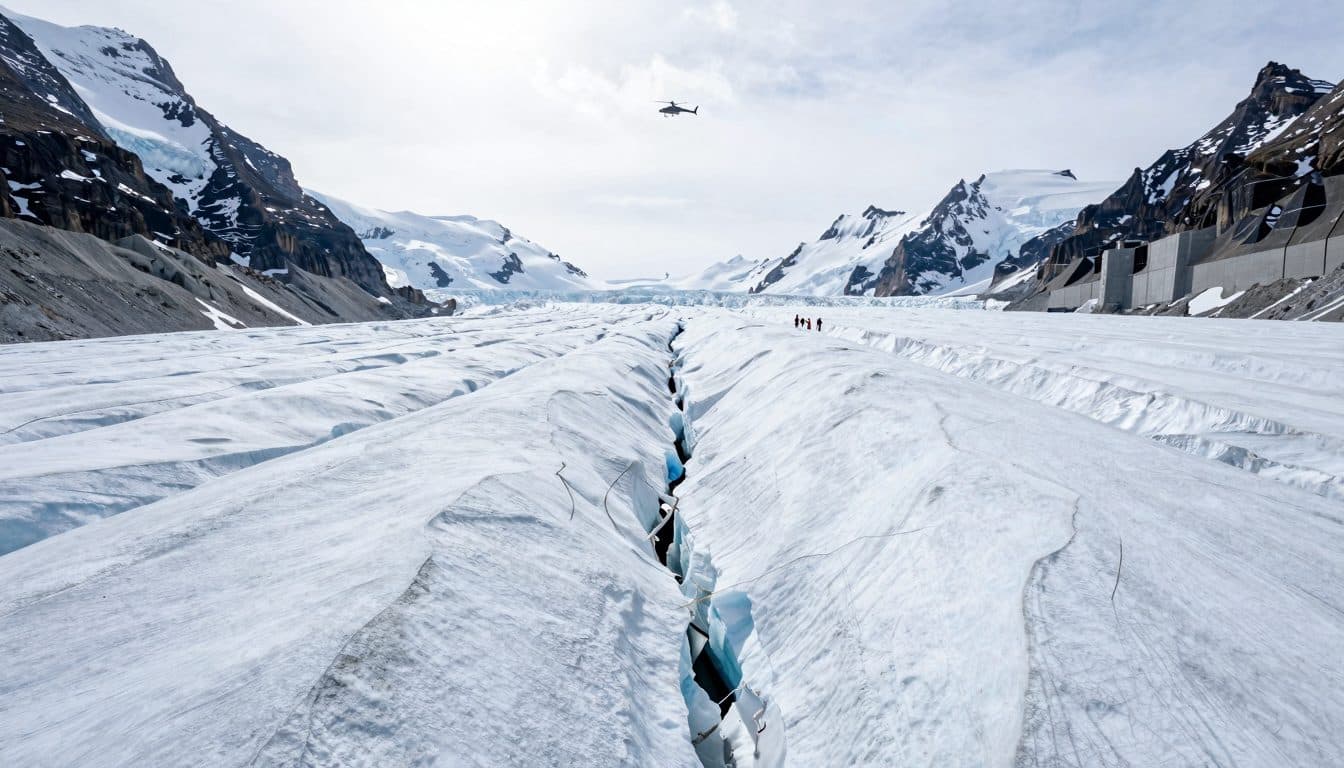 Mountaineer falls into glacier crevasse on the Niederjochferner