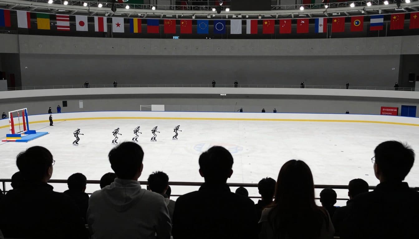 Robot Olympics in Beijing: Tumbling Records and Smoking Competitors