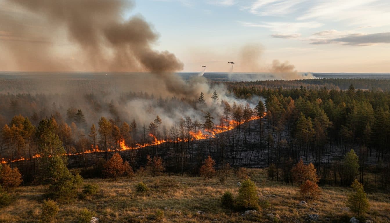 Forest Fire Near Graz Expands to 70 Hectares as Helicopters Battle Blaze