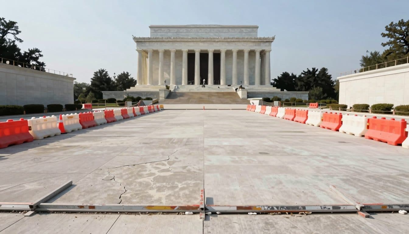 US Department of Justice acknowledges: Damage to Lincoln Memorial Pool caused by construction work
