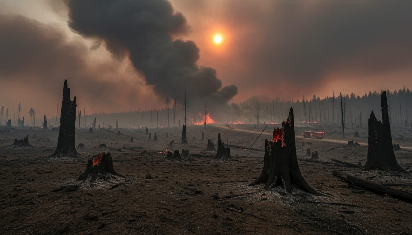 Firefighters Battle Large Wildfire North of Graz as Wind Conditions Ease