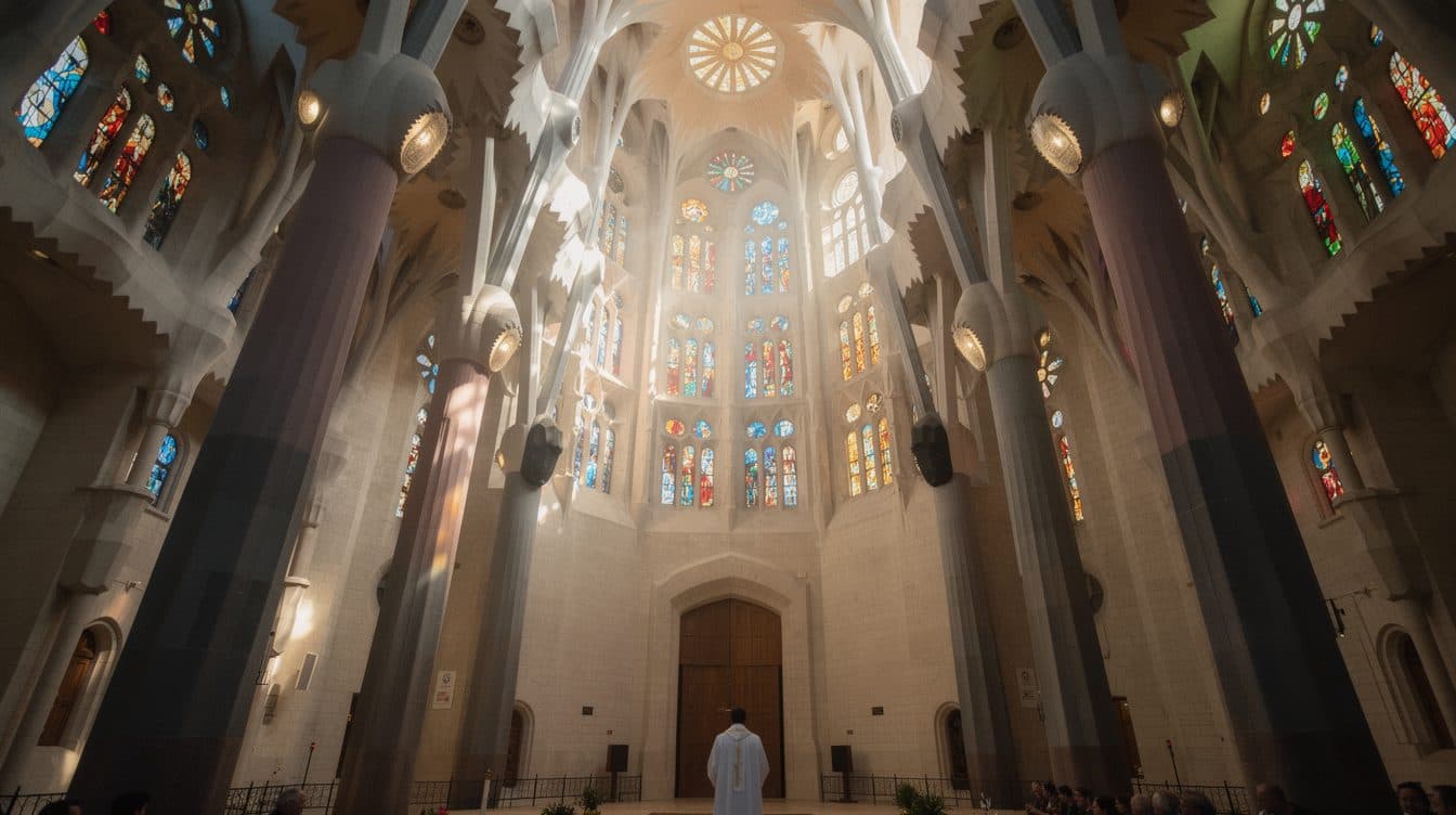 Leo XIV visits Gaudí's tomb at the Sagrada Família on the 100th anniversary of the architect's death