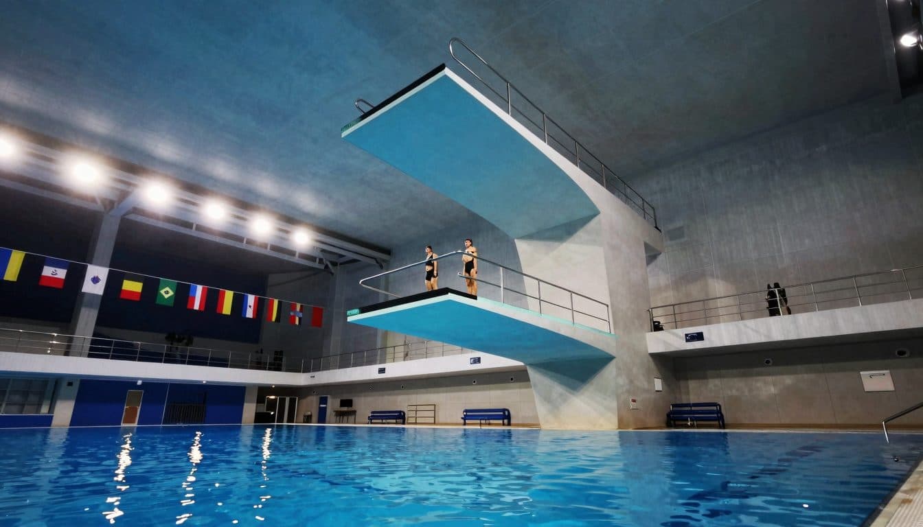 Pauline Pfeif and Ole Rösler win silver in synchronized diving at the European Swimming Championships in Paris