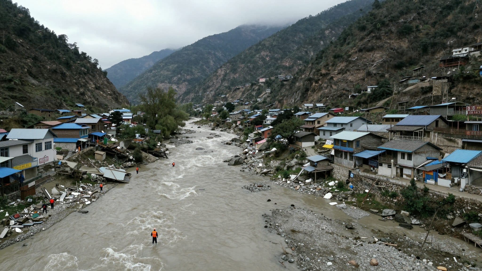 Flash flood sweeps Rasuwa district near Nepal-Tibet border, villages and hydropower projects hit