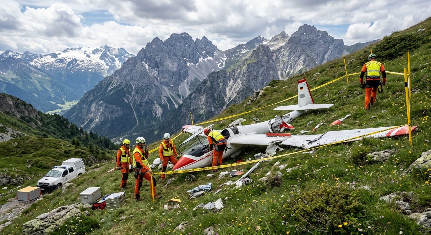 Glider Crashes in Tyrol's Breitenkopf Area; Injuries and Cause Unclear