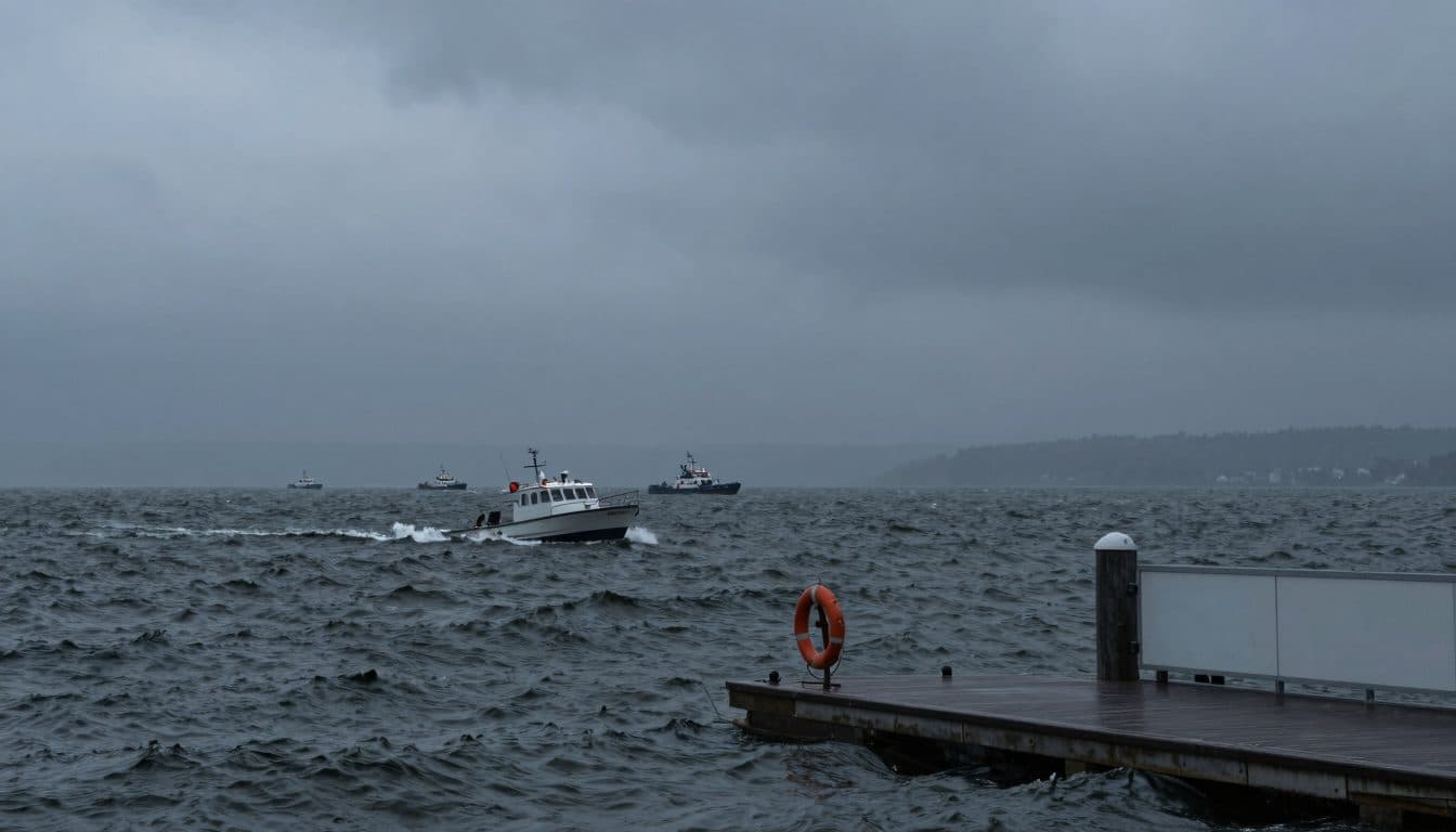 Woman missing after falling from motorboat in rough seas on Lake Constance