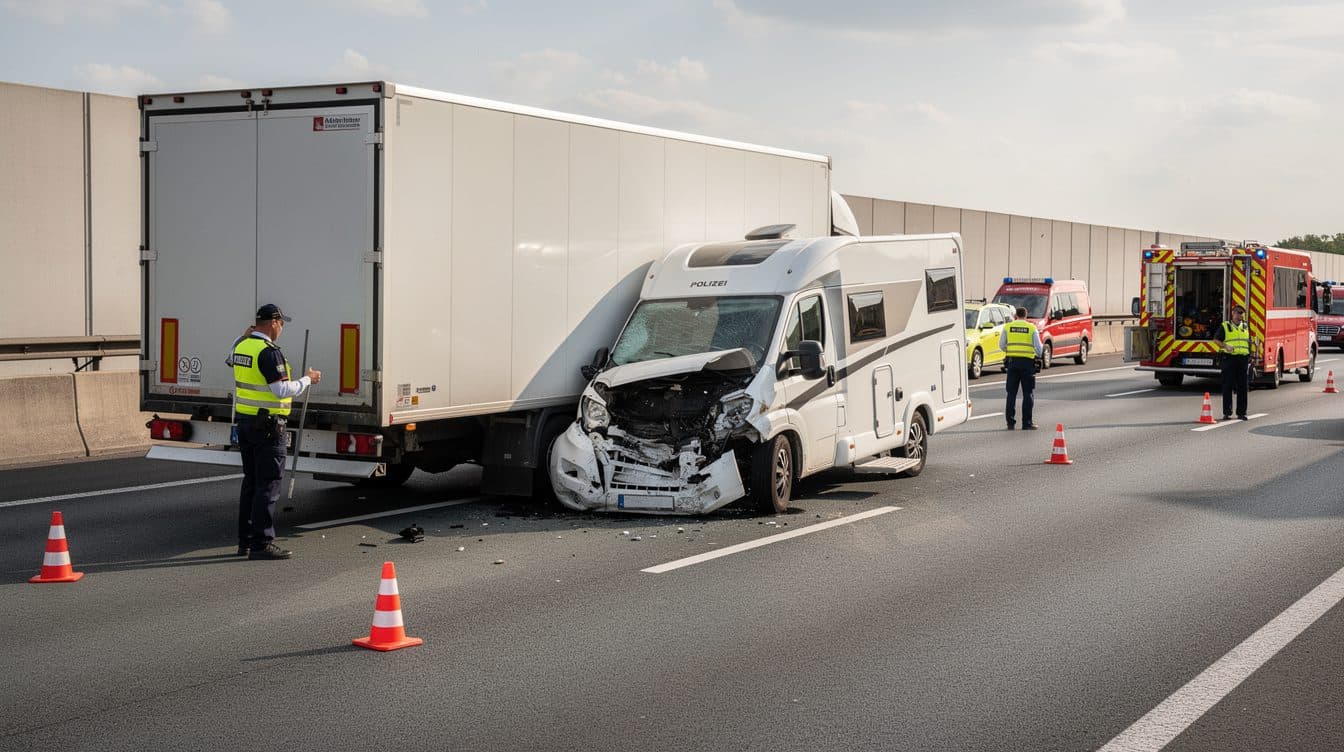 Fatal accident on the A3: Motorhome crashes into traffic jam almost without braking