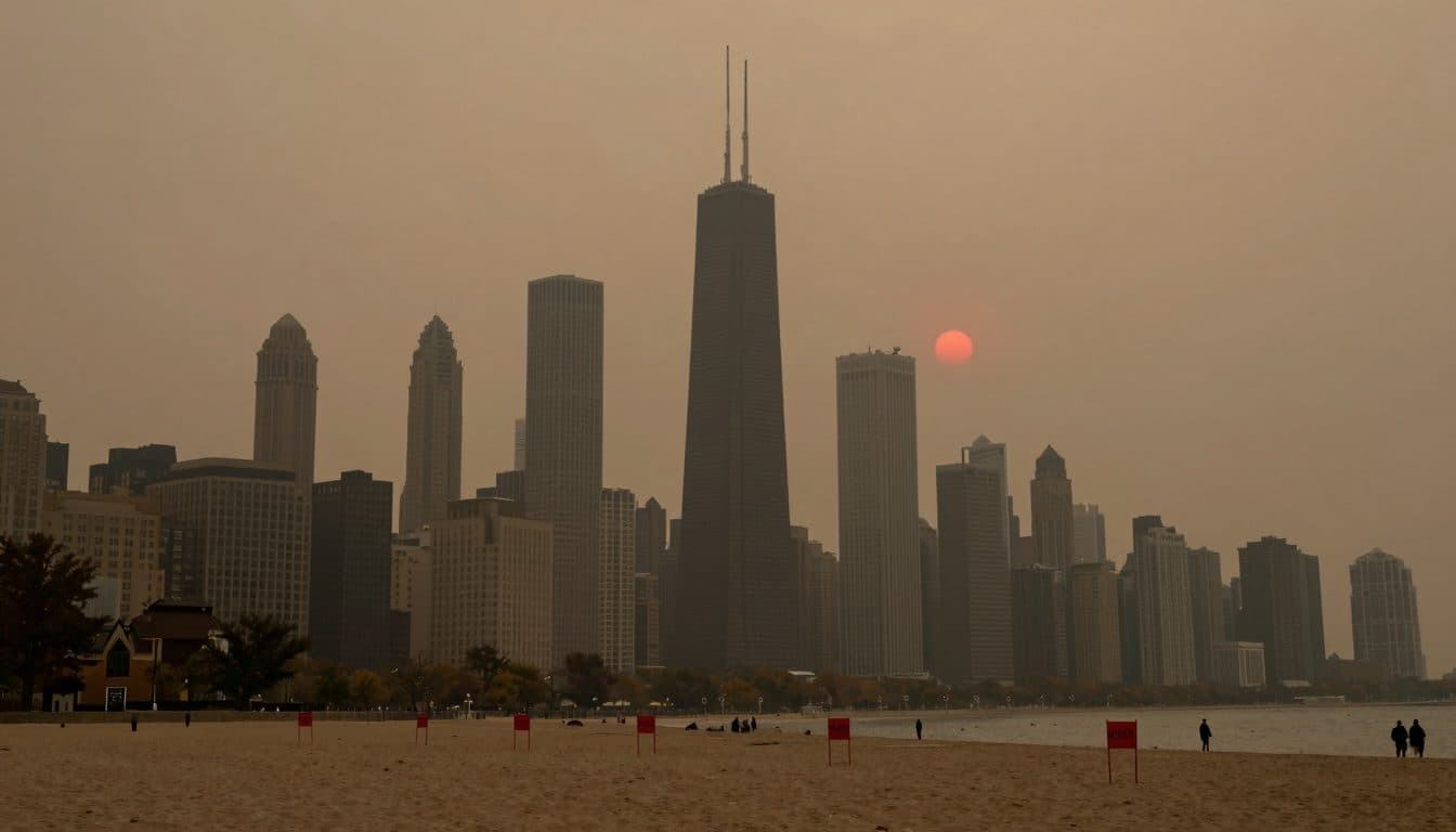 Smoke from Canadian wildfires blankets major US cities – air quality in Chicago partly "hazardous"