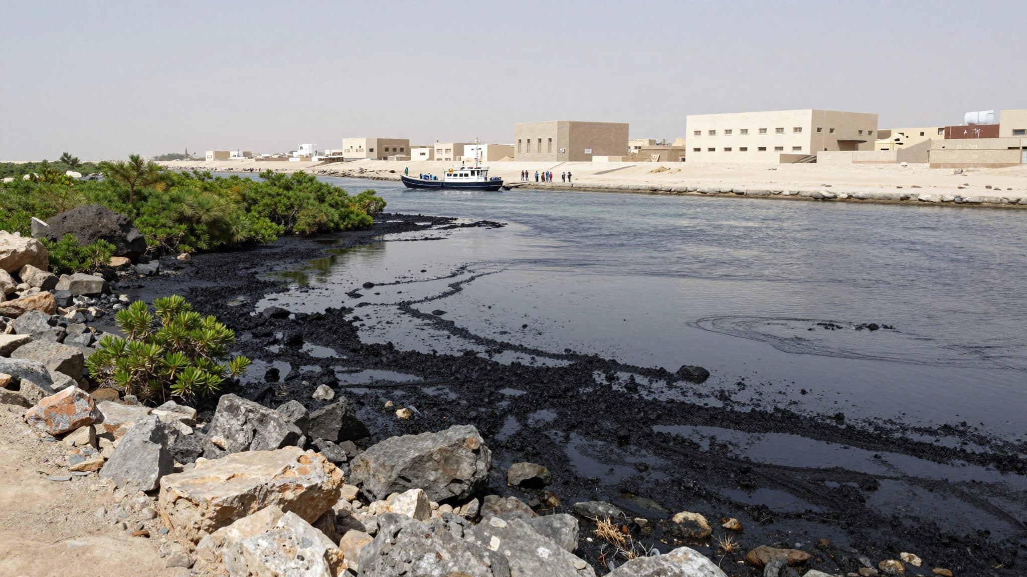 Oil pollution on Iranian coast: Authorities report affected areas on land and in water