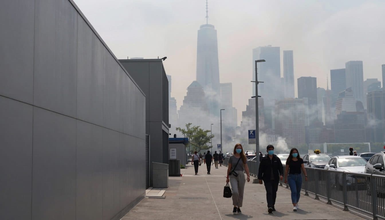 Heat Wave and Smoke Alarm New York Ahead of World Cup Final Between Spain and Argentina