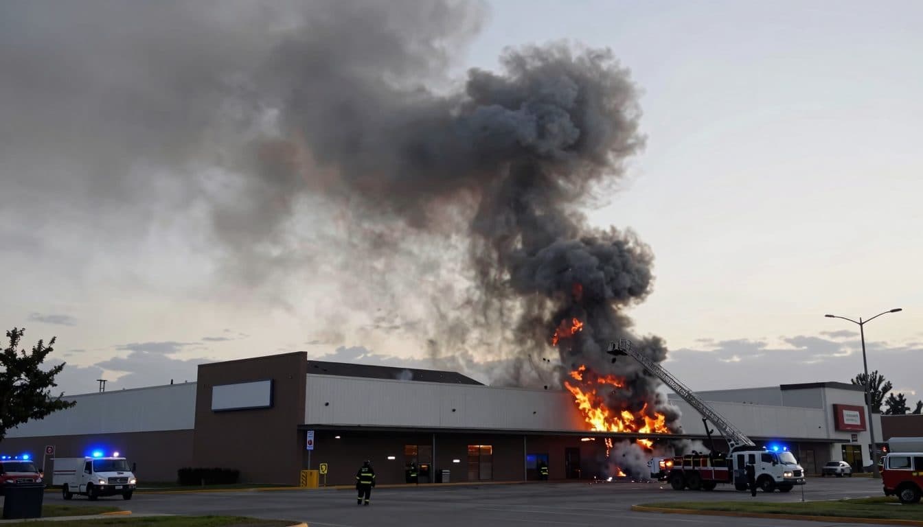 Warehouse at Kriftel retail center in flames – Millions in damage feared
