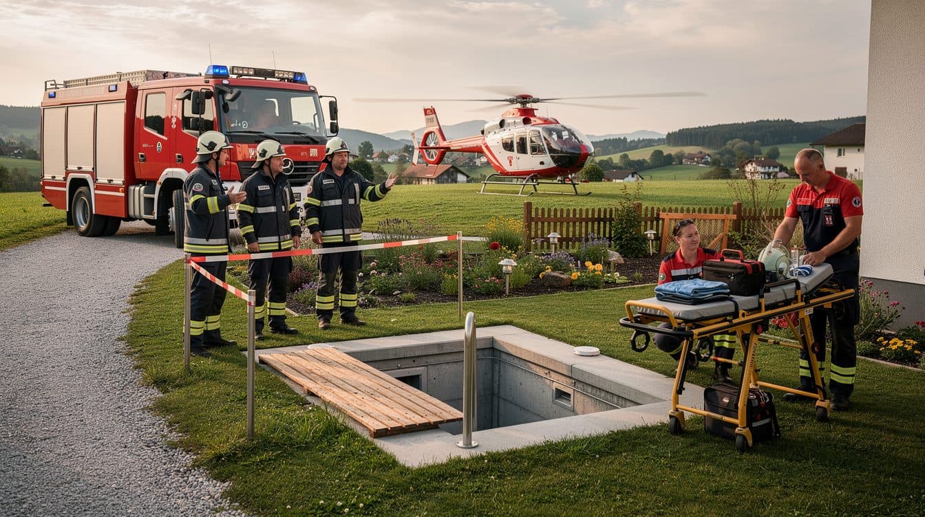 55-Year-Old Falls Through Wooden Cover into Pool Shaft in Engerwitzdorf