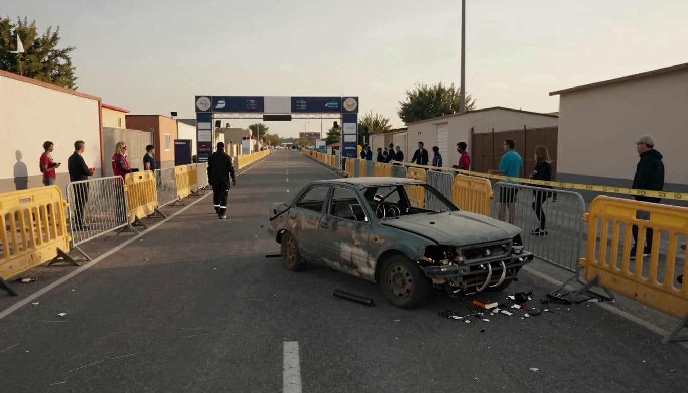 Eight injured in press car crash just before stage finish in Ussel