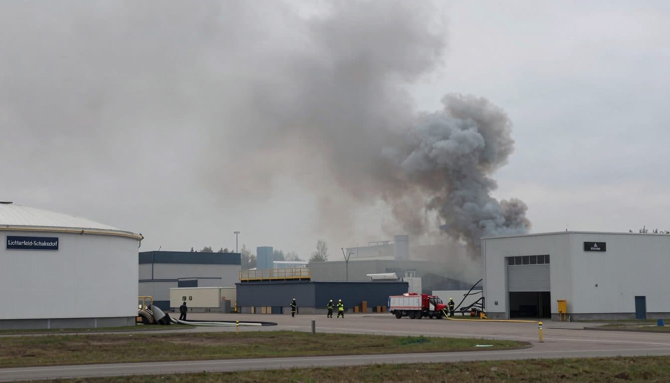 Fire at waste disposal facility in Lichterfeld-Schacksdorf keeps firefighters on their toes