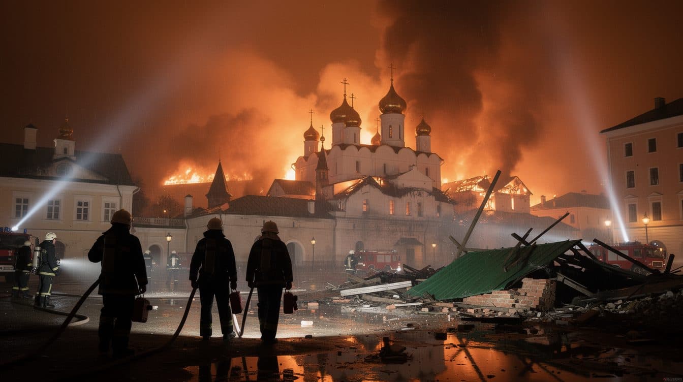 Russian Attacks on Kyiv: Cave Monastery on Fire, At Least 23 Injured