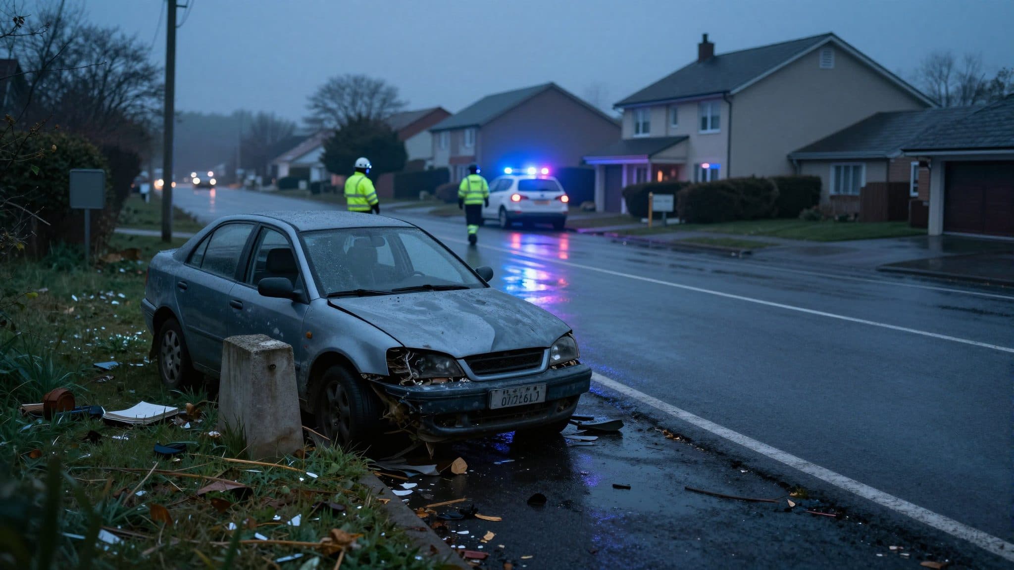 Young driver swerves to avoid a deer in Lower Austria and crashes into property fence