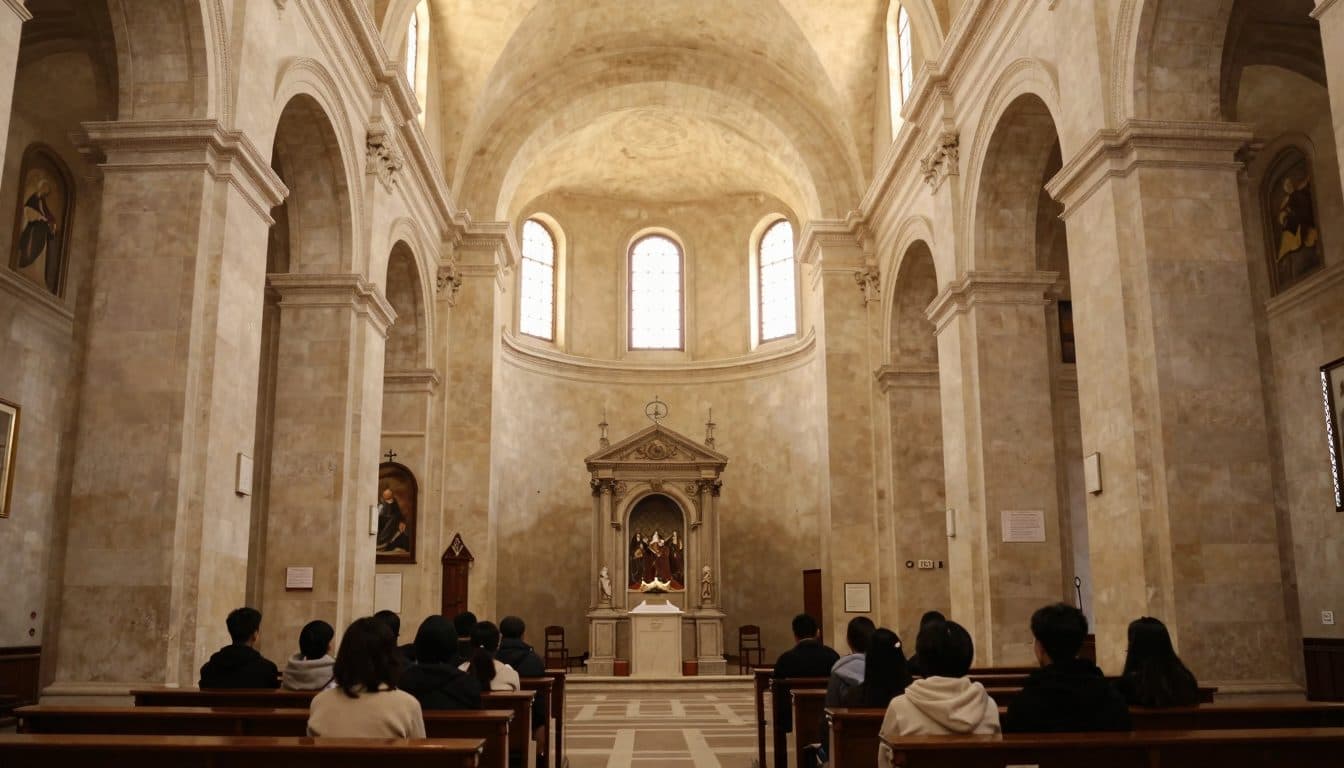 Pope Leo XIV celebrates Mass with young people at the Basilica in Assisi