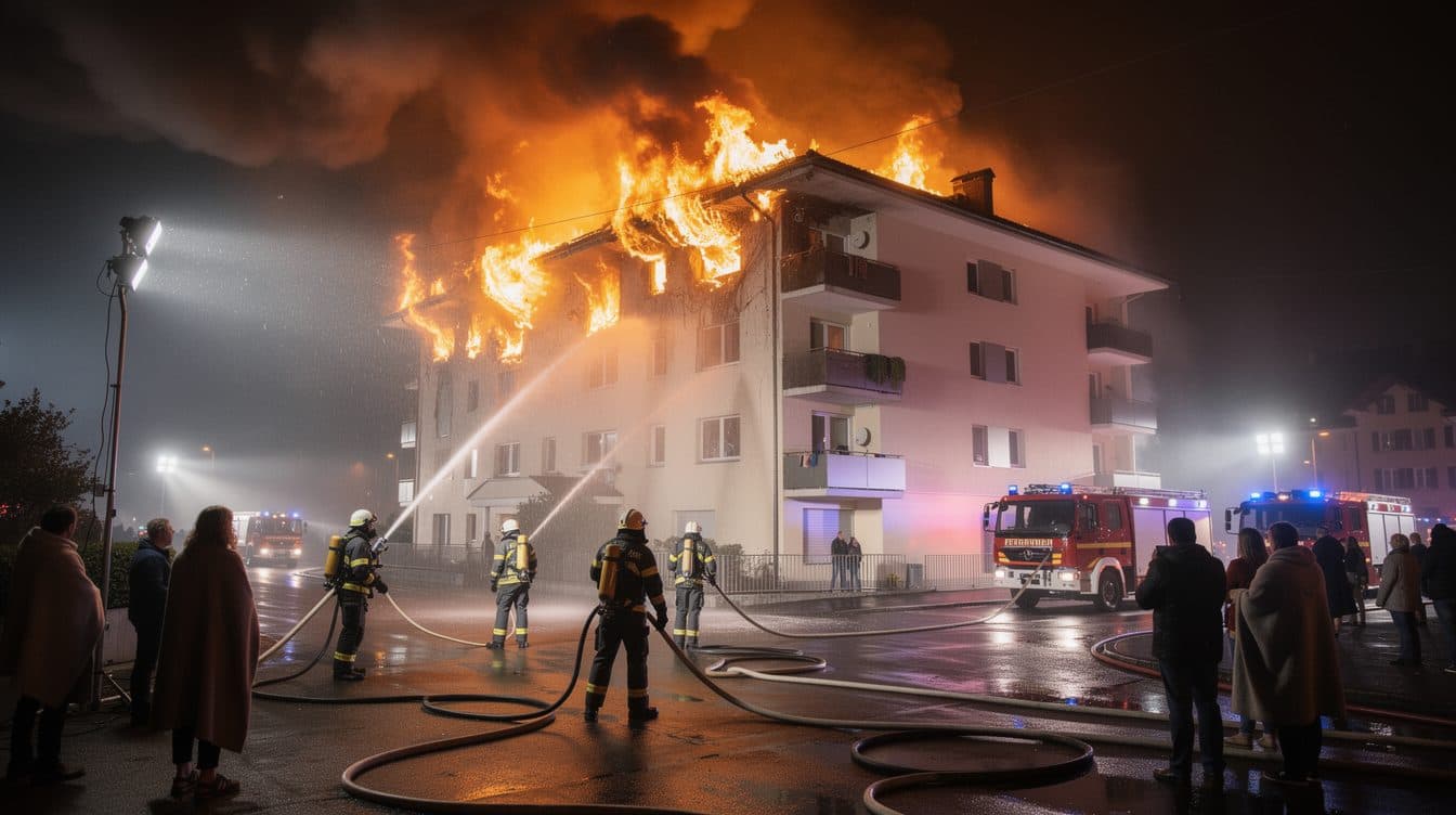 Major Fire in St. Gallen Leaves Nine Injured, Two Missing